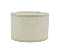 Eylkeup Fabric Drum Lampshade 30x30x20cm Natural Linen Handmade for Table Lamp, Bedside Lamp and Floor Lamp (Beige)