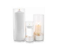 EylKoi Glass Hurricane Candle Holder - Cylinder Vases for Centerpieces 3Pcs/Set Hurricane Floating Candle Holder, Glass Vases for Flowers, Decorative for Home Wedding, 15+20+25cm (High)