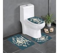 EYLOZS Bathroom Set, Rugs Sets 3 Piece,Anti-Slip, Jolly Roger pirates - Vector artwork in 2 custom colors (2),Absorbent Bath Mat for Tub, Shower, Room, Kitchen