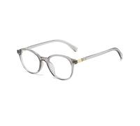 EYLRIM Classic Round Glasses for Women Men Circle Frame Blue Light Glasses Nerd Eyeglasses, 04 Transparent Grey, M