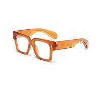 EYLRIM Square Frame Glasses for Women Men Fashion Thick Frame Blue Light Glasses Non Prescription Eyeglasses, Brown, M