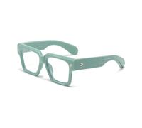 EYLRIM Square Frame Glasses for Women Men Fashion Thick Frame Blue Light Glasses Non Prescription Eyeglasses, Green, M