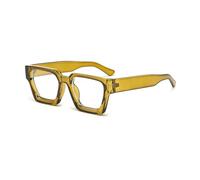 EYLRIM Thick Square Frame Blue Light Glasses for Women Men Non Prescription Computer Eyeglasses, Olive Green