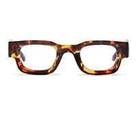EYLRIM Thick Square Frame Sunglasses for Women Men Chunky Rectangle Polarized Sunglasses UV400 Protection, A81 Tortoise/Anti-blue Lens, M