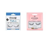Eylure 117 Pre Glued Strip Lashes & Fluttery Light No. 117 False Lashes Black