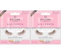 Eylure 3/4 Length No. 028 False Lashes (Brown/Black) (Pack of 2)