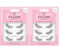 Eylure LONDON 3/4 LENGTH 008 (Glue Included) (packaging may vary) (Pack of 2)
