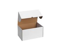 EYMPEU 1 Pack Cardboard Boxes 10X7X5 Inch (25.4X17.8X12.7cm) White Shipping Box, Kraft Corrugated Small Mailing Boxes