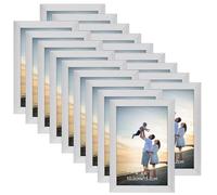 EYMPEU 18-Pack 6x4 Photo Frame, Slim Silver 6x4 Picture Frames, Elegant Design for Wall and Table Decoration