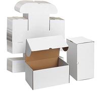 EYMPEU 20 Cardboard Boxes 10X7X5 Inch (25.4X17.8X12.7cm) White Shipping Box, Kraft Corrugated Small Mailing Boxes