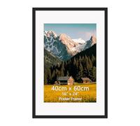 EYMPEU 24x16 Inch Frame Aluminum Metal, 12x18 Inch Picture Frame with Mount, Wall Hanging 40x60cm Picture Frame Single for Poster or Prints