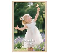 EYMPEU Picture Frame 40x60cm, 1 Piece, Poster Frame for the Wall, Suitable for Offices and Homes, Wood Color
