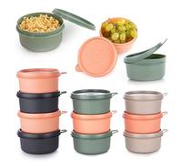 EYNEL 280 ml Small Round Food Storage Containers with Lids Set of 8, Airtight Leakproof Reusable, Plastic To Go Bento Box, Mini Lunch Box, Snack Storage Bowl, for Kitchen, Picnic