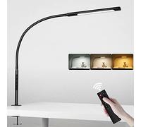 EYOCEAN 12W Desk Lamp with Remote Control, LED Eye Protection, Adjustable Color Temperature, Touch Control, Memory and Timing Function, for Good Work Reading Fun
