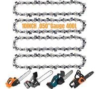 Eyoloty 4 Pack 10 inch Chainsaw Chain, 40 Drive Links, 3/8" LP Pitch, 0.050" Gauge,Fits for Dolmar AS-3625 AS-3626, Efco MT2600, Makita DUC252 DUC254, Worx WG305, Black Decker, Bosch, Ryobi and More