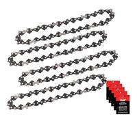Eyoloty 4 x WA0142 Replacement Chainsaw Chain, Semi Chisel 12 cm, 28TG, 7.6 mm, 1.1 mm, Compatible with Worx 20 V Battery Chainsaw Pruning Saw WG324E / WG324E.9 / WG325E / WG325E.9