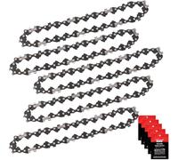 Eyoloty 5 x WA0142 Replacement Chainsaw Chain, Semi Chisel 12 cm, 28TG, 7.6 mm, 1.1 mm, Compatible with Worx 20 V Battery Chainsaw Pruning Saw WG324E / WG324E.9 / WG325E / WG325E.9