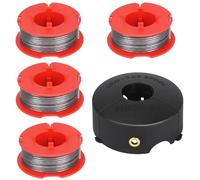 Eyoloty F016800175 Strimmer Spool Line 8m (26ft) 1.6mm Compatible with Bosch Art 23/26/30 Combitrim & Easytrim Series and F016L71088 Spool Cover(4 Spools + 1 Spool Cover)
