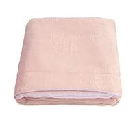 eYone Baby Blanket 75×100 cm - Soft Embossed Fleece - Animal Pattern - Lightweight Baby Blanket - Pram, Cot & Stroller - Baby Girl Gift - Pink