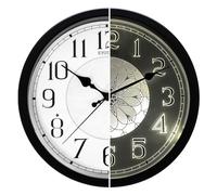 eYotto Night Light Wall Clock for Bedroom, Illuminated Wall Clocks Battery Operated Glow in The Dark Lighted Clock for Bedroom, Living Room, Kitchen, Office, Easy to Read Large Display, 12Inch