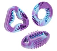 Eyoulife 3 Pcs Puppy Teething Toys Interactive Puppy Chew Toys Stuffable Dog Teethers 3 Shapes for Puppies Up to 11 kg