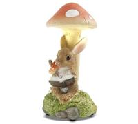 Eyoulife Garden Statue, Waterproof Resin Outdoor Statue with Solar Light Charming Lawn Ornament for Balcony Porch Patio Yard Outside (Hedgehog)