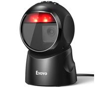 Eyoyo 2D USB Barcode Scanner, Hands-Free Desktop Automatic Omnidirectional QR Code Scanner, Wired Bar Code Reader with 1D 2D Mode Switch Button for Retail, Supermarket, Warehouse, Library, POS Systems