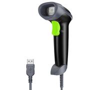Eyoyo EYH2 Handheld USB 2D Barcode Scanner, Wired Automatic QR Code Scanner Data Matrix Bar Code Reader with Long USB Cable for POS Mobile Payment, Convenience Store, Supermarket, Warehouse(Green)