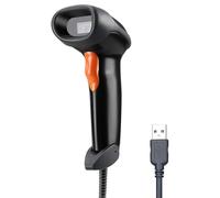 Eyoyo EYH2 Handheld USB 2D Barcode Scanner, Wired Automatic QR Code Scanner Data Matrix Bar Code Reader with Long USB Cable for POS Mobile Payment, Convenience Store, Supermarket, Warehouse(Orange)