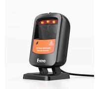 Eyoyo USB Desktop Barcode Scanner: Handsfree Automatic Omnidirectional Wired QR Code Scanner Reader - Scanning Postal & Screen Bar Codes for Library Book Retail Store Business Computers POS System