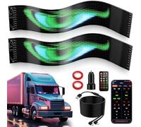 EYPINS 2PCS 59.5x12 cm Led Eyes for Car Window, Car Eyes Led Windscreen Lights for Cars, Trucks, SUV and RV Windshield with APP/Remote Control, Custom Text, Animations & Graphics