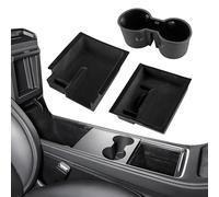 EYPINS 3-Piece Center Console Organizer Tray - Premium Flocked Material, Anti-Slip, Anti-Vibration Design, Car Accessories for Tesla Model 3/Y (2021-2023 ) Model Y 2024