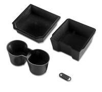 EYPINS 4PCS Central Control Storage Tray for Tesla Model 3 Highland 2024 2025 and Tesla Model Y 2025 Juniper, with Privacy Cover, Flocking Material, Sliding Design, Customized for Tesla Accessories