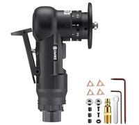 EYPINS Air Chamfer Tool, Mini Pneumatic Chamfering Machine for Metal Wood Steel Brass Acrylic, 45 Degree Arc, 30000 RPM 1/4" Air Deburring Beveling Tool, Pneumatic Roundover Tool with C/R blade, 17PCS
