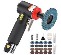 EYPINS Heavy-Duty Pneumatic Right Angle Die Grinder with Dual 1/4" & 1/8" Collets - Includes 22-Pc Kit for Metal Polishing, Grinding, Sanding & Rust Removal