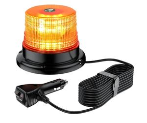 EYPINS Led Warning Lights, 40 Led Magnetic Emergency Flashing Recovery Warning Strobe Light Beacon for 40W Truck Car 12/24V Cigarette Plug(Amber)