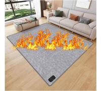 EYPKPL Waterproof Heated Area Rug Graphene Infrared Electric Heated Rug Rapid Heating Heated Carpet Indoor Heated Floor Mats