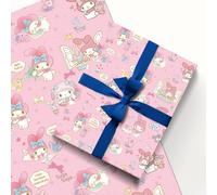 EYQQM Pack of 5 Gift Wrapping Paper 20" x 30" Kraft Paper Sheets Premium Durable Kitty Birthday Wrapping Paper Set for Kids, Party Storage Festive Decoration (Bow Tie)