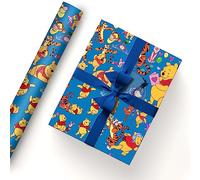 EYQQM Pack of 5 Gift Wrapping Paper 20" x 30" Kraft Paper Wrapping Paper Sheets Pack for Kids Birthday, Party Storage Festive Decoration (Blue Friends)