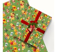 EYQQM Pack of 5 Pooh Gift Wrapping Paper 20" x 30" Kraft Paper Wrapping Paper Sheets Pack for Kids Birthday, Party Storage Festive Decoration (Green Snowman)
