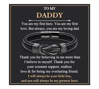 EYQV Daddy Gifts from Son, Leather Bracelet Daddy Fathers Day Gift