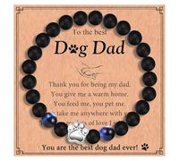 EYQV Dog Dad Gifts, Paw Print Bracelet Dog Lovers Gifts for Men, Gift for Christmas Birthday Fathers Day from Dog
