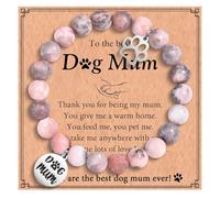 EYQV Dog Mum Gifts, Paw Print Bracelet Dog Lovers Gift for Women, Special Christmas Birthday Mothers Day Gifts from Dog