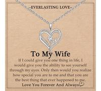 EYQV Double Entwined Hearts Necklace Gifts for Mom Grandma Wife Gigi Mimi Stepmom Bonus Mom, Mother's Day Christmas Valentines Birthday Thanksgiving Gifts Stocking Stuffers for Women Adults, 17-19