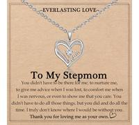 EYQV Double Entwined Hearts Necklace Gifts for Mom Grandma Wife Gigi Mimi Stepmom Bonus Mom, Mother's Day Christmas Valentines Birthday Thanksgiving Gifts Stocking Stuffers for Women Adults, 17-19