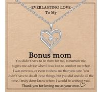 EYQV Double Entwined Hearts Necklace Gifts for Mom Grandma Wife Gigi Mimi Stepmom Bonus Mom, Mother's Day Christmas Valentines Birthday Thanksgiving Gifts Stocking Stuffers for Women Adults, 17-19