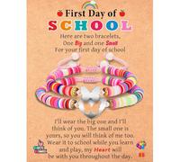 EYQV First Day at School Gifts, Back to School Bracelet Matching Bracelets | Gifts for Mum Daughter Best Friend, Sweet Starting School Gifts for Girls First Day of School Back to School Gifts