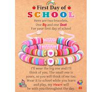 EYQV First Day at School Gifts, Back to School Bracelet Matching Bracelets | Gifts for Mum Daughter Best Friend, Sweet Starting School Gifts for Girls First Day of School Back to School Gifts