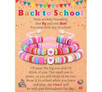 EYQV First Day at School Gifts, Back to School Bracelet Matching Bracelets | Gifts for Mum Daughter Best Friend, Sweet Starting School Gifts for Girls First Day of School Back to School Gifts