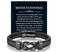 EYQV Gift for Men, Leather Bracelet for Dad, Brother, Son, Grandson, Nephew, Uncle, My Husband, Godfather, Gift Ideas for Birthday, Father's Day, Men's Day, Anniversary, Christmas, Valentine's Day